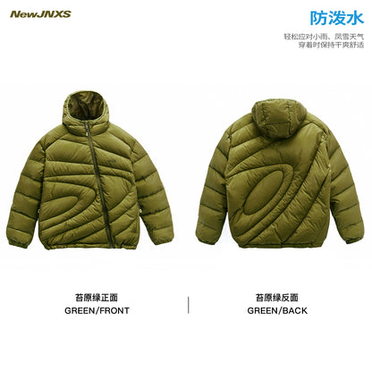 NewJNXS「Cold Isle Blue Series」 Ring Detail Puffer Jacket
