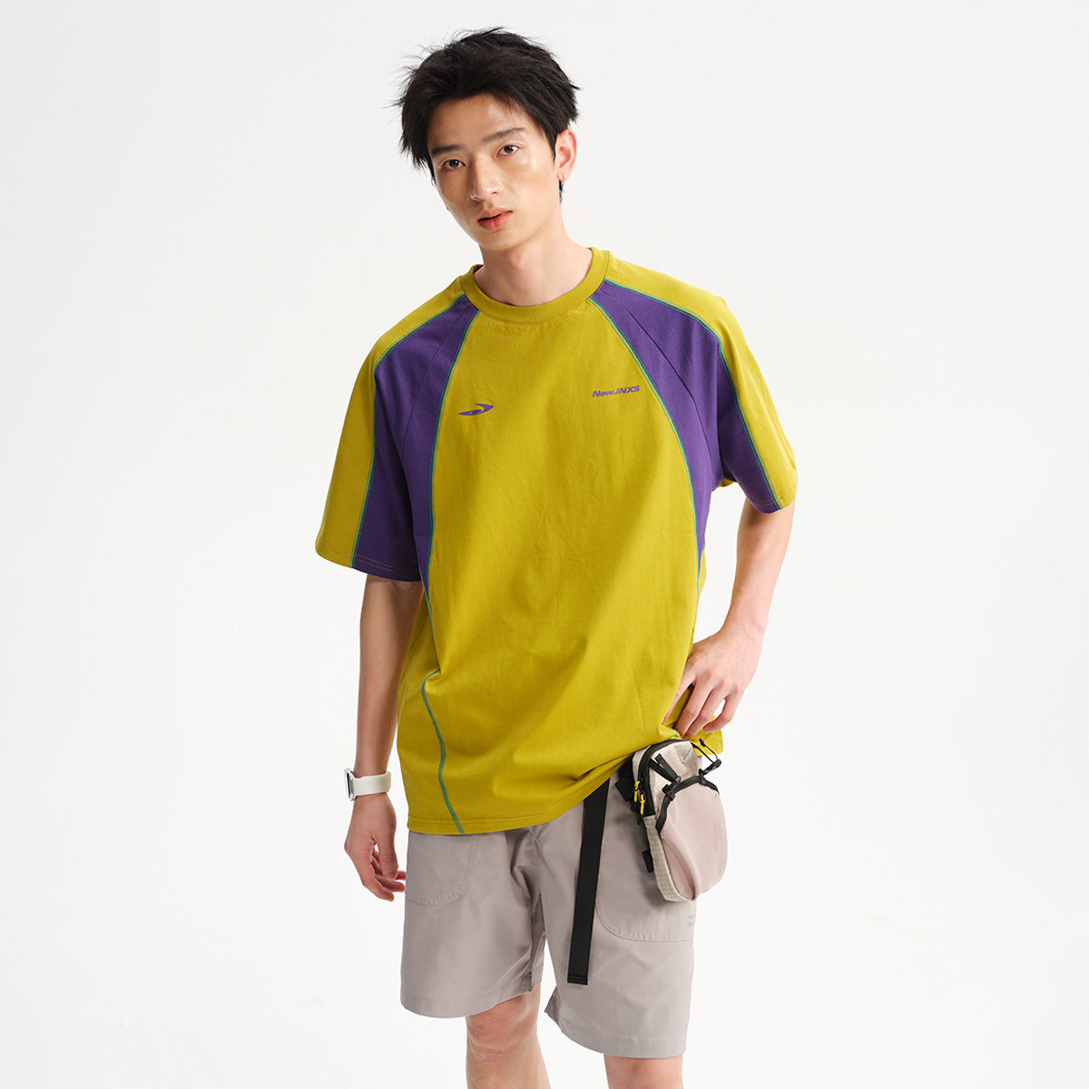 NewJNXS Sorona Cooling Sun-Protection Contrast Stitch Quick-Dry T-Shirt – Unisex