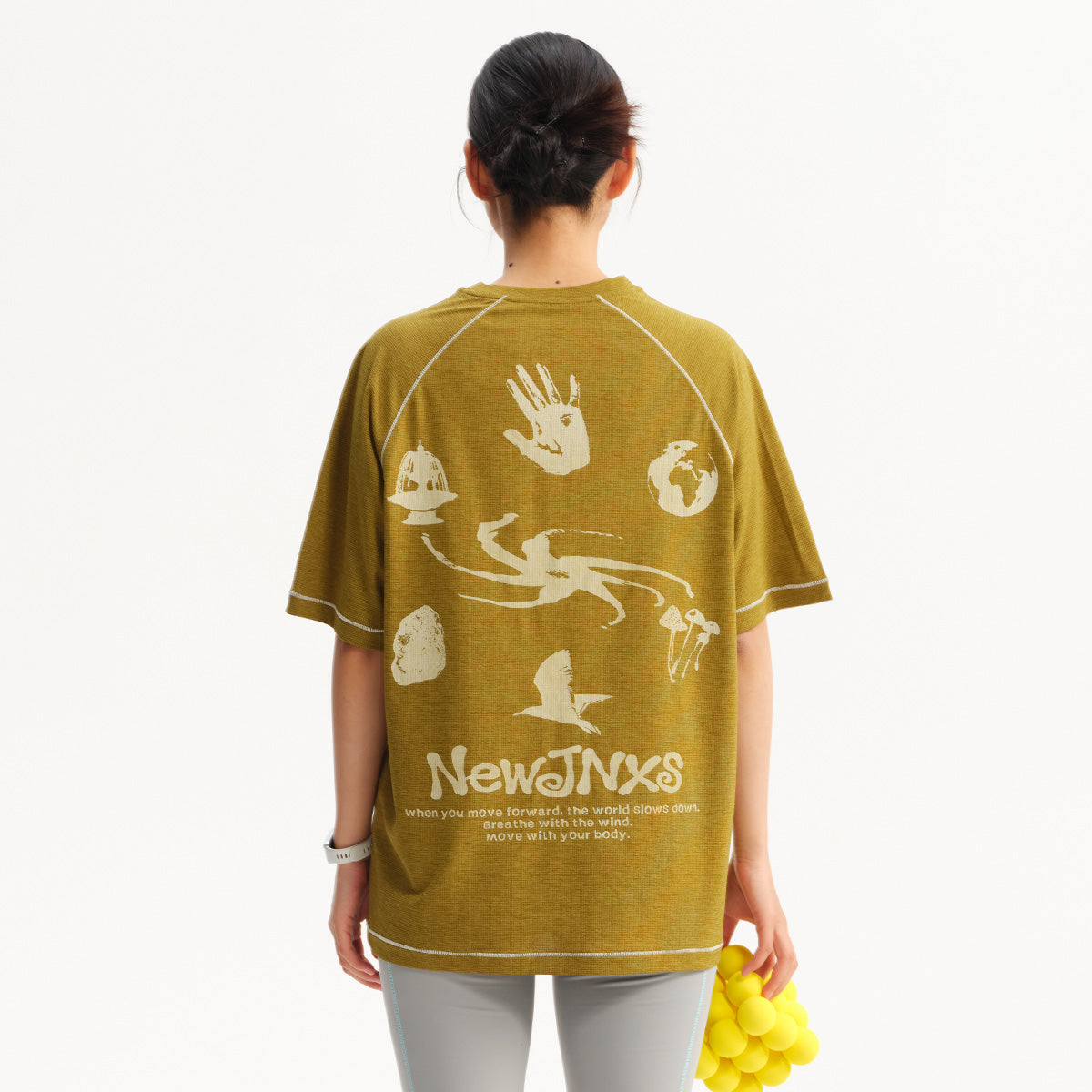 NewJNXS Quick-Dry Antibacterial Raglan Outdoor Graphic T-Shirt
