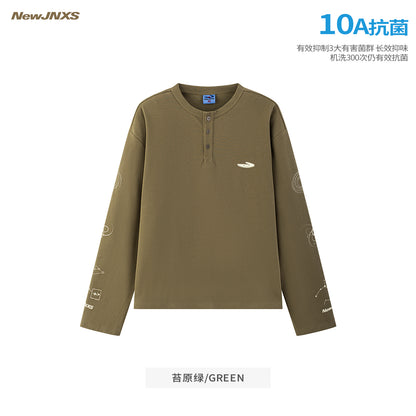 NewJNXS Waffle Knit Zodiac Long Sleeve Tee