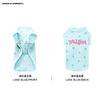 NewJNXS All-Over Star Print Slim-Fit T-Shirt & Pet Tee