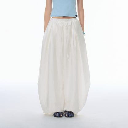 NewJNXS SS Balloon Drawstring-Hem Pants