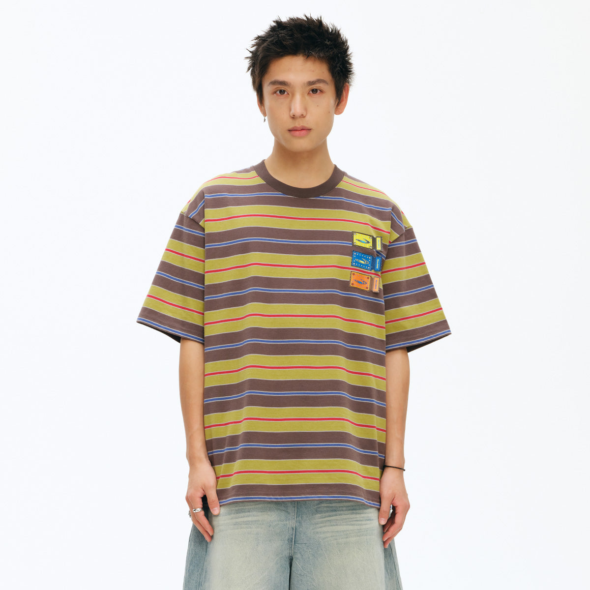 NewJNXS Oversized Striped Couple Tee
