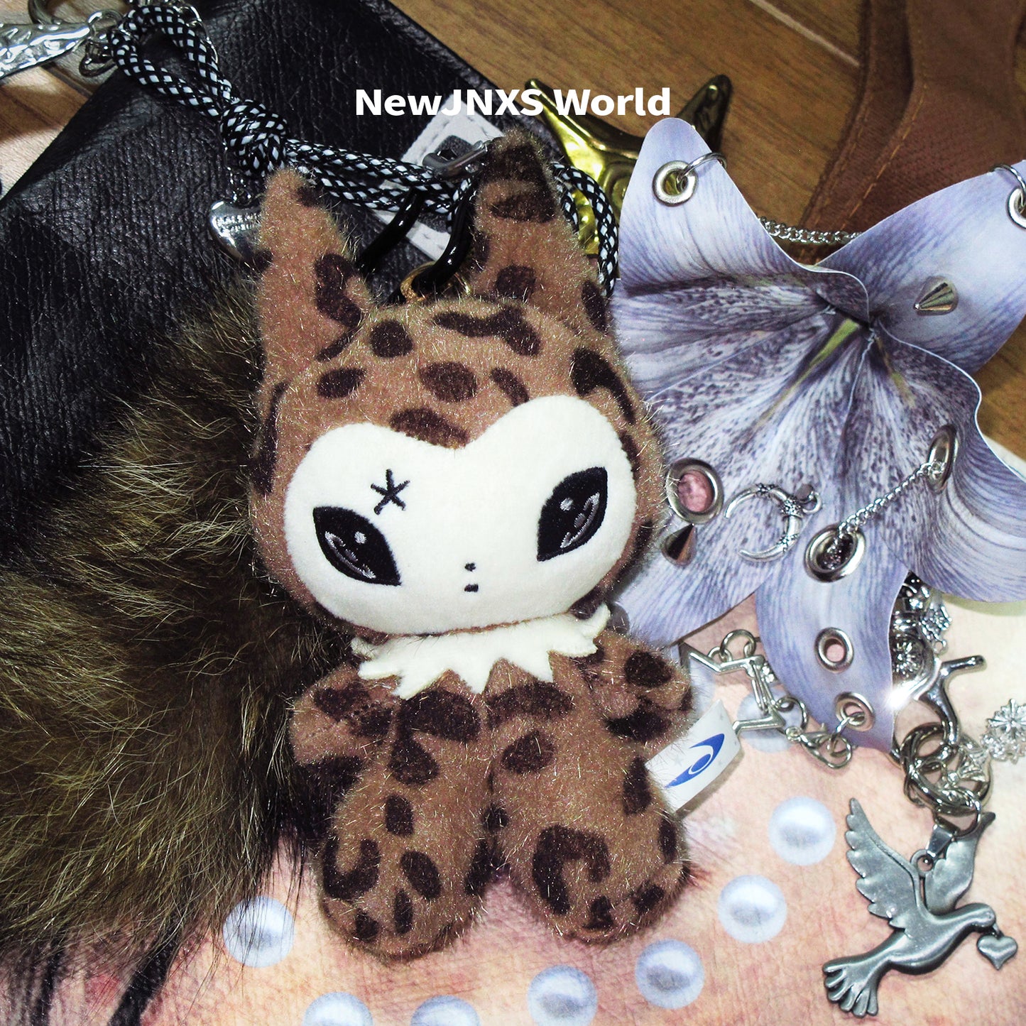 NewJNXS World Leopard Cat Plush Bag Charm