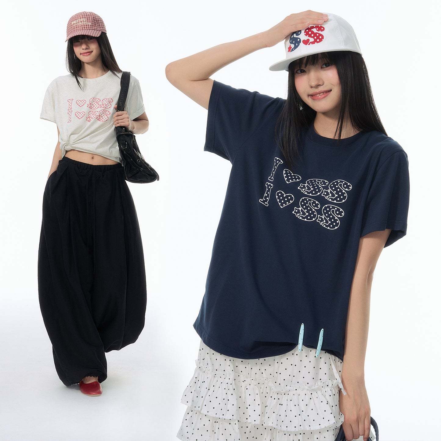 NewJNXS SS Polka Dot Graphic T-Shirt
