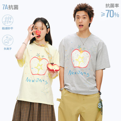 NewJNXS Apple Star Graphic Oversized Tee