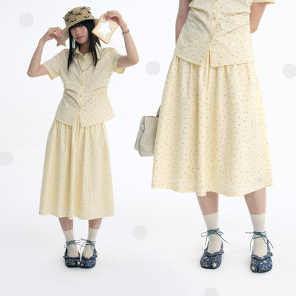 NewJNXS Polka Dot A-Line Skirt
