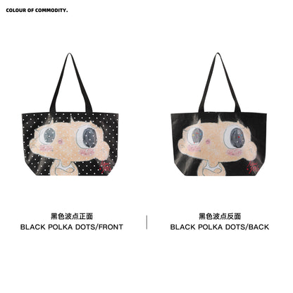 【NewJNXS x Kuku】Cute Girl All-Over Polka Dot Tote Bag