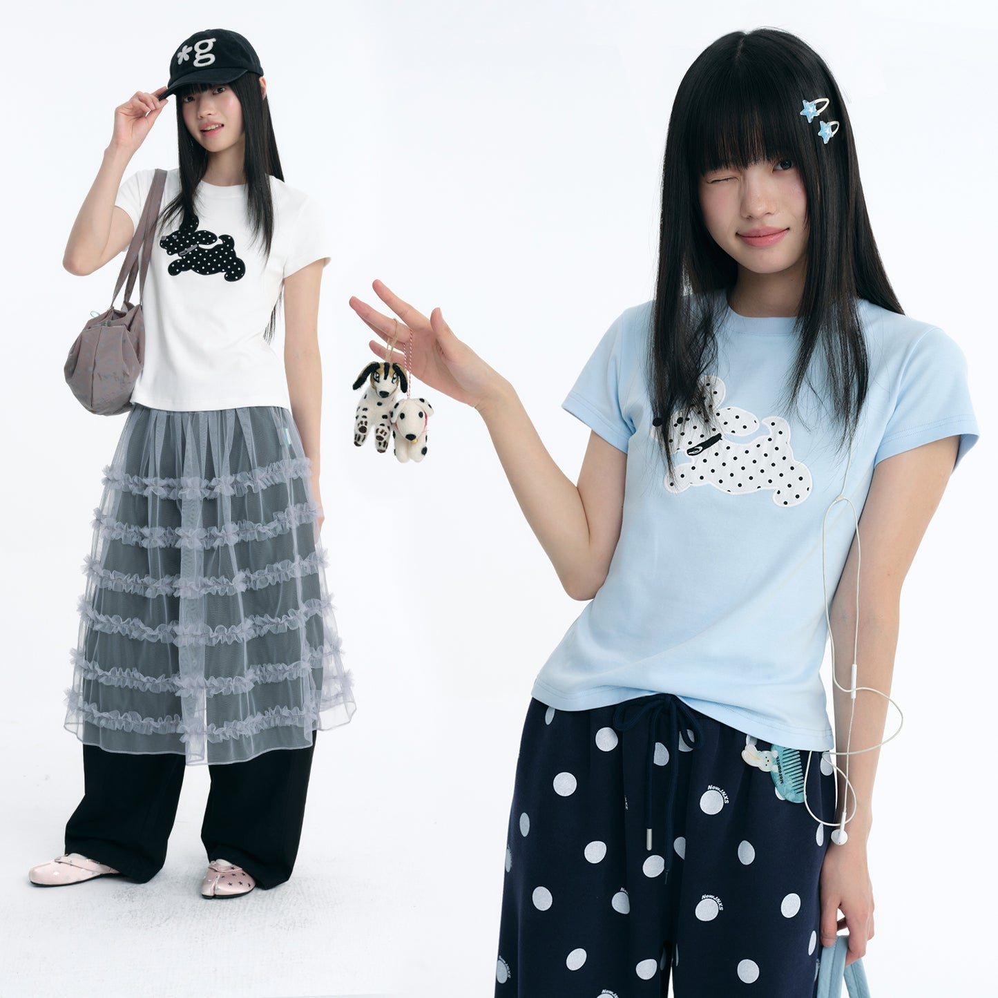 NewJNXS Polka Dot Puppy Tee