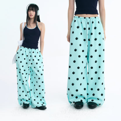 NewJNXS Polka Dot Logo Relaxed-Fit Pants