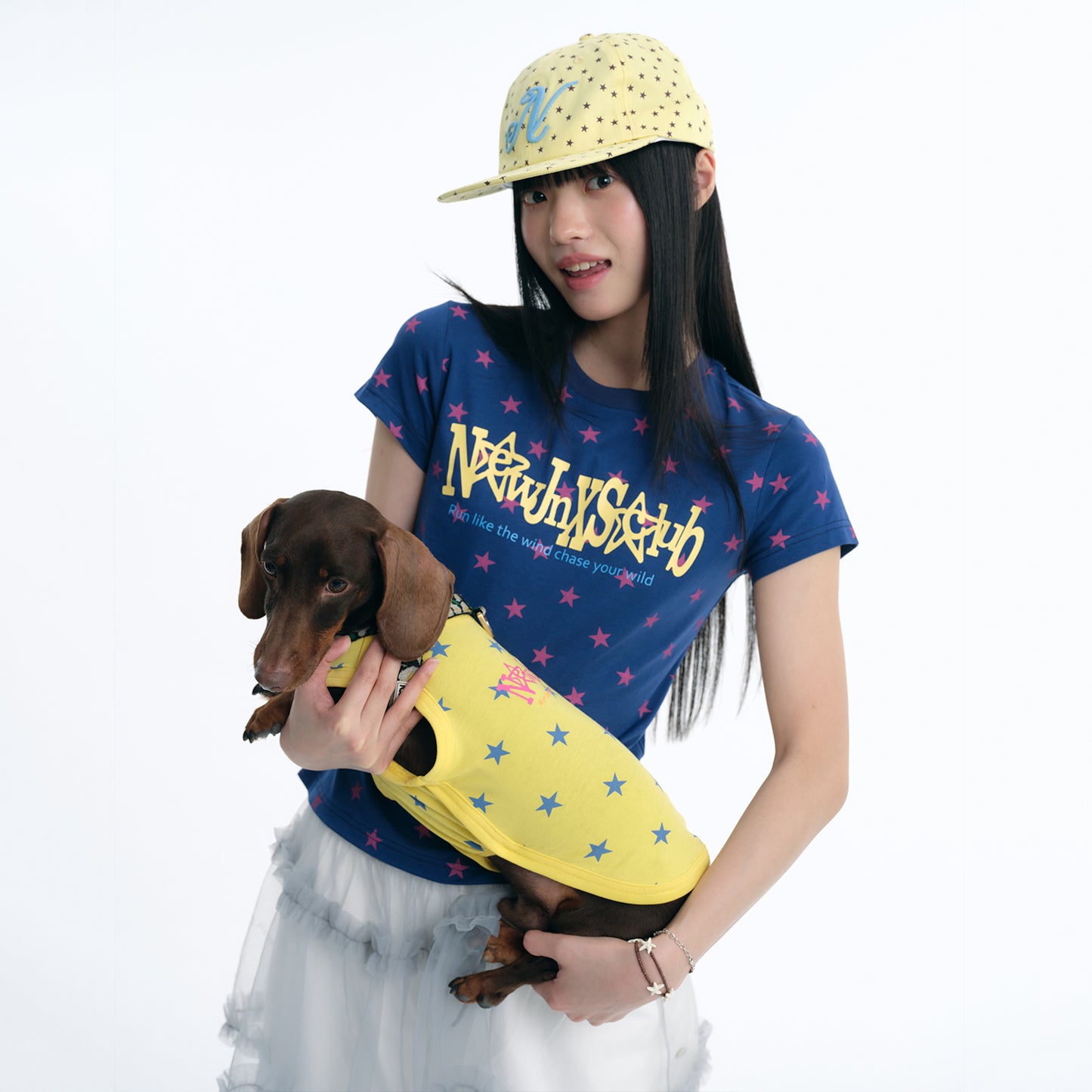 NewJNXS All-Over Star Print Cotton Baseball Cap