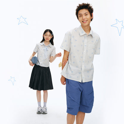 NewJNXS Graffiti Star Plaid Couple Tee