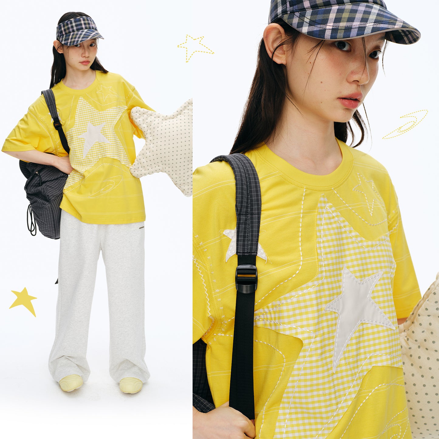 NewJNXS Star Patch Oversized T-Shirt