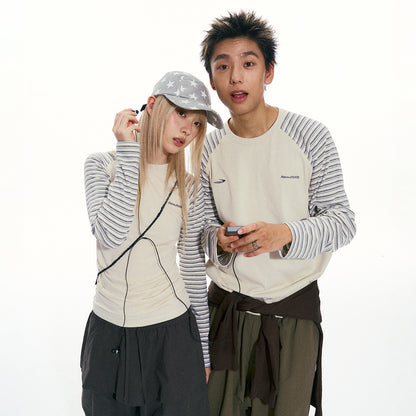 NewJNXS Contrast Stripe Long Sleeve Tee