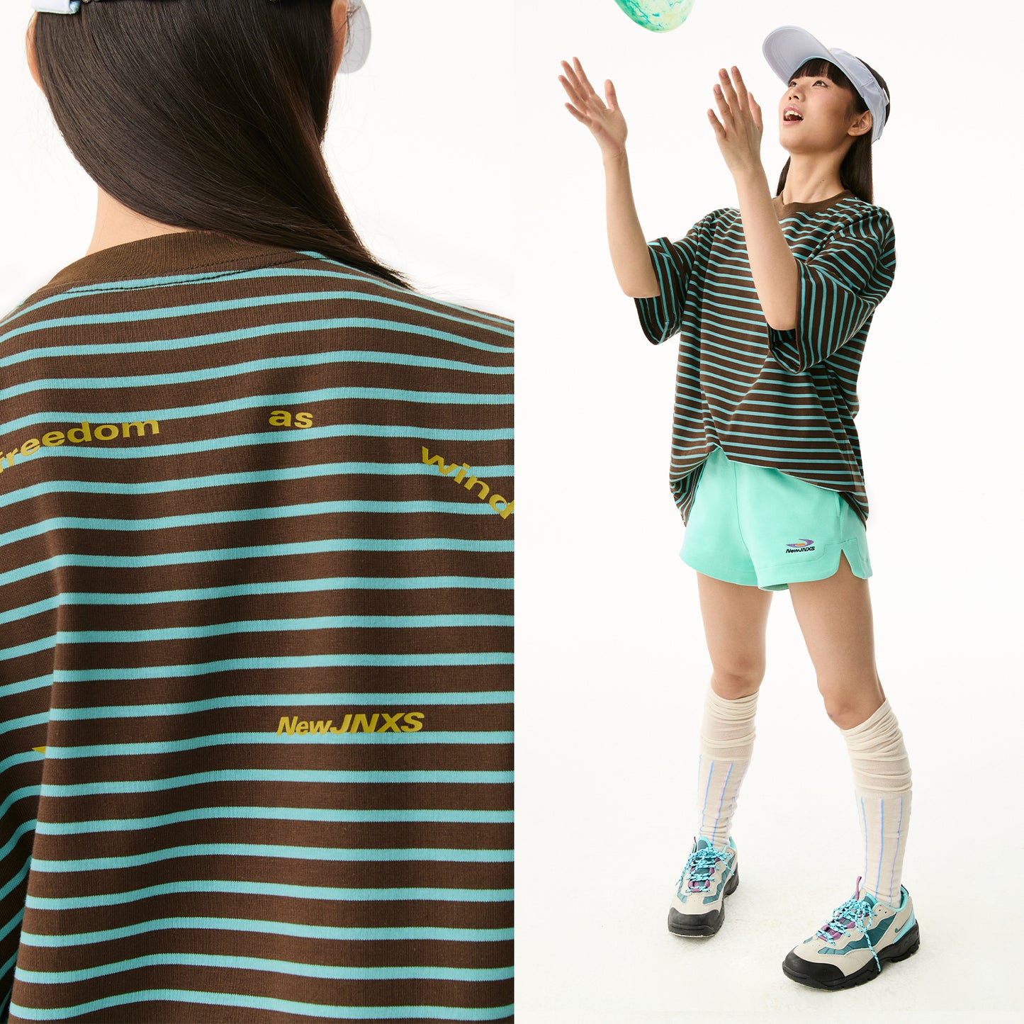 NewJNXS 280G Striped Relaxed-Fit Tee
