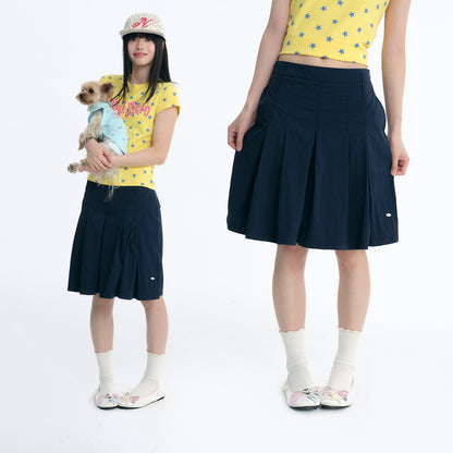 NewJNXS Water-Repellent Anti-Static A-Line Pleated Skirt