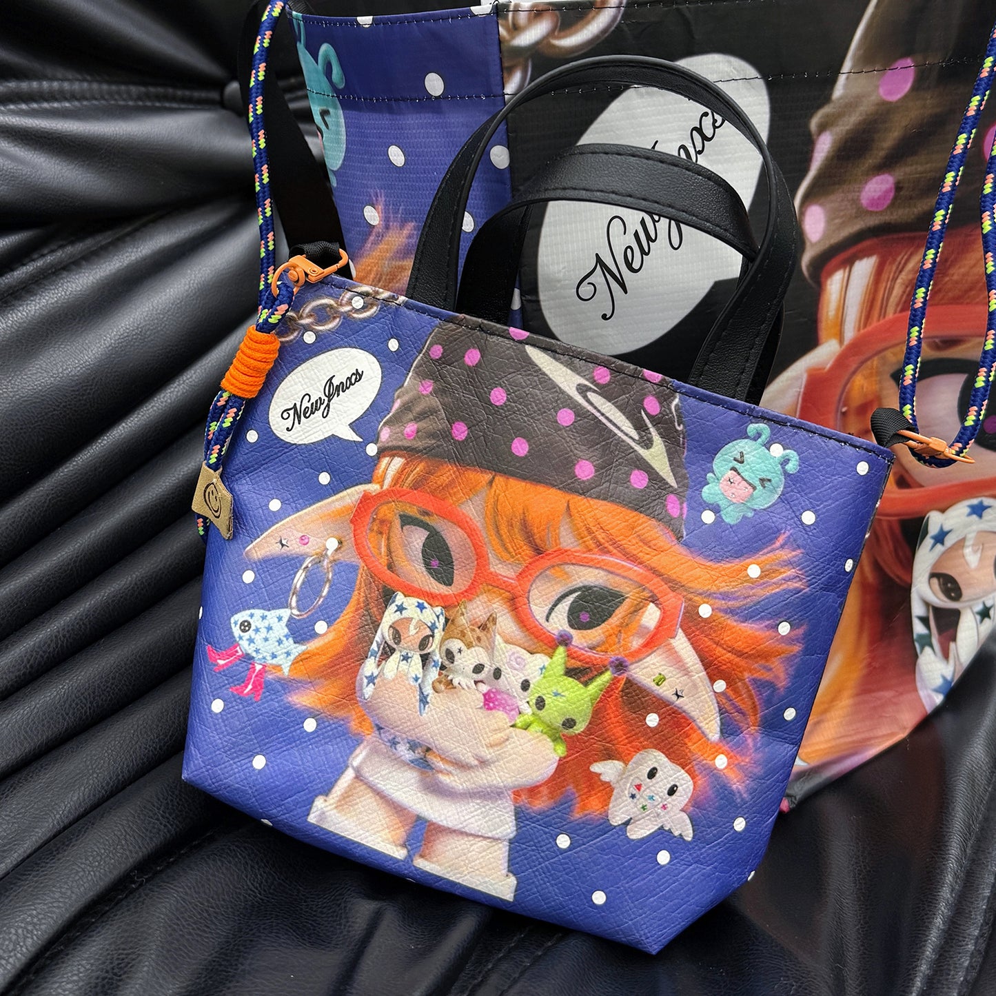 NewJNXS World Alien Girl Graphic Mini Crossbody Bag