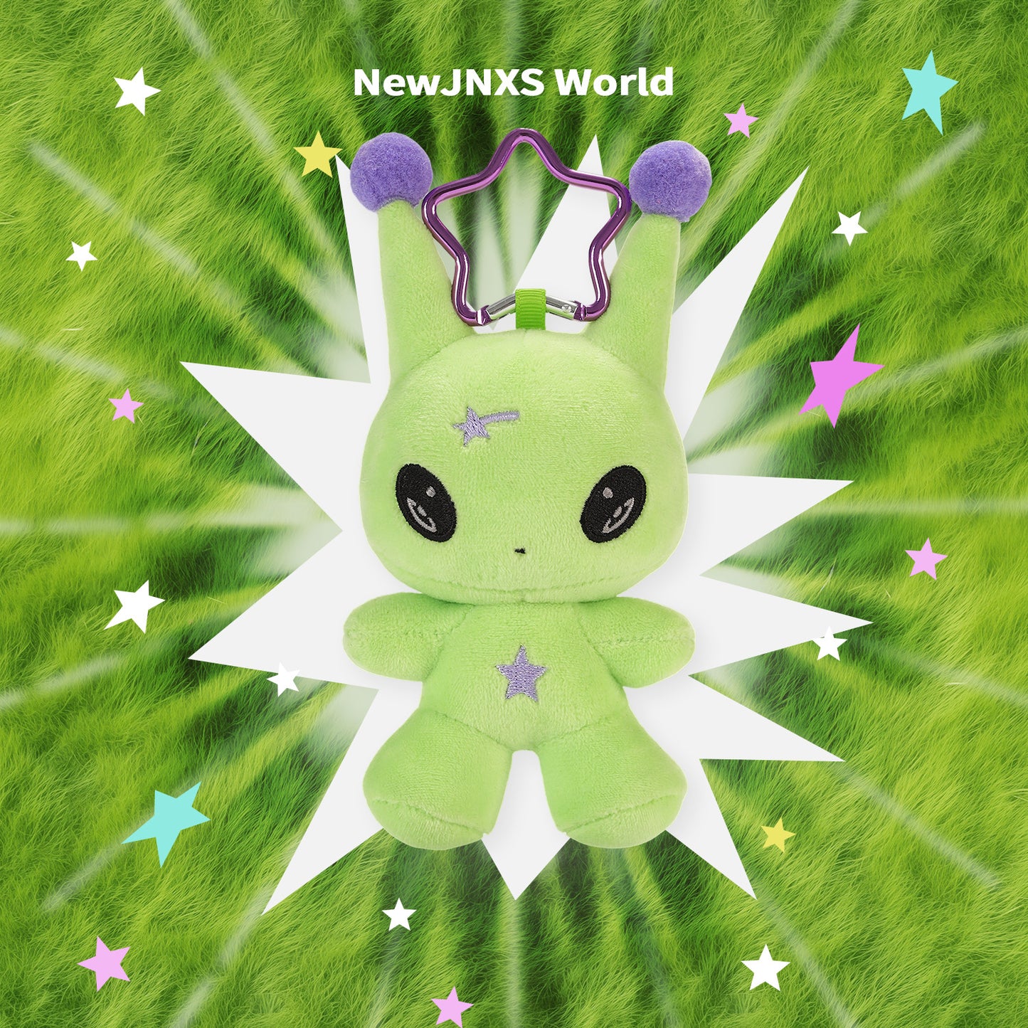 NewJNXS World Frost Purple Signal Ball Plush Bag Charm