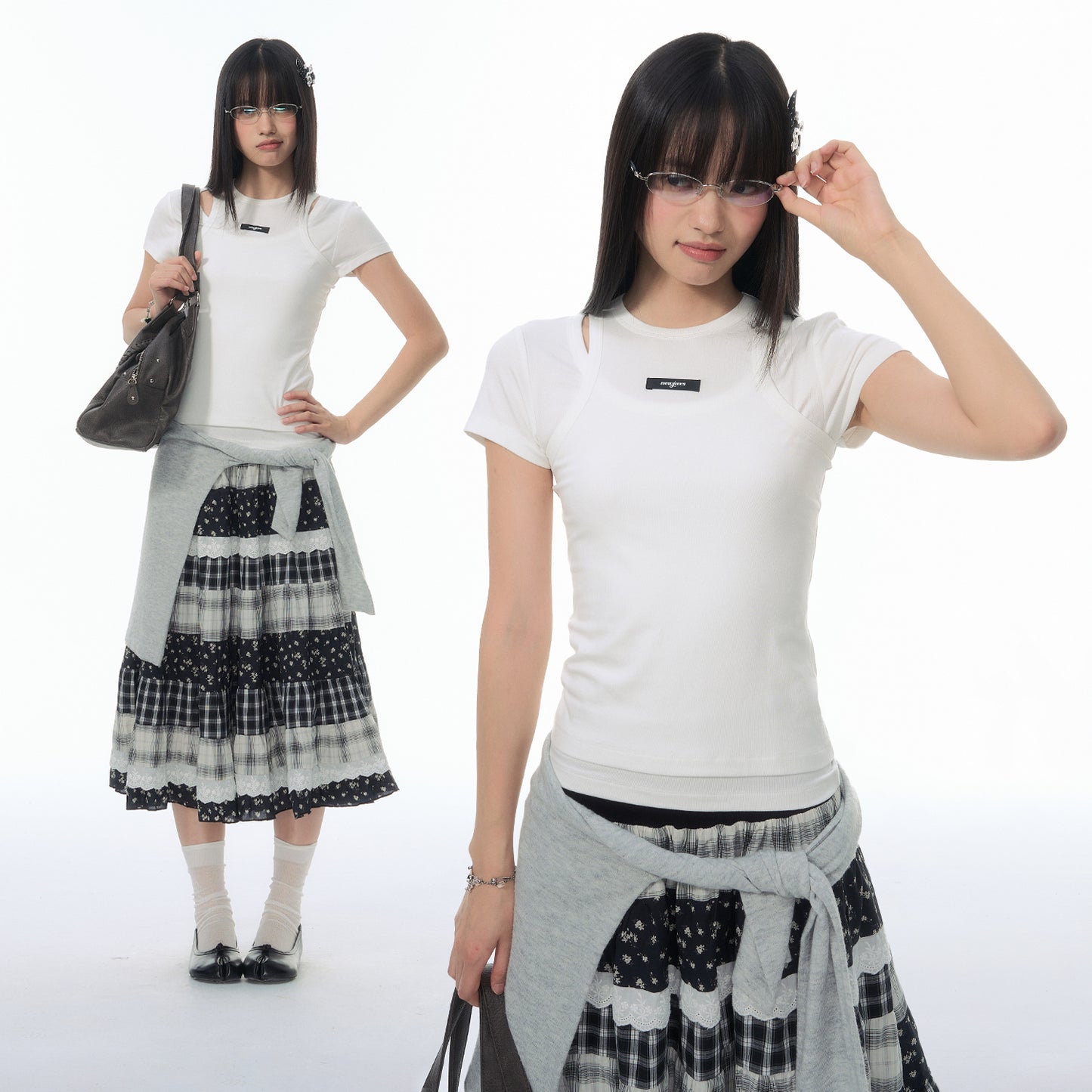 NewJNXS SS Stretch Knit Slim-Fit Tank & T-Shirt Set