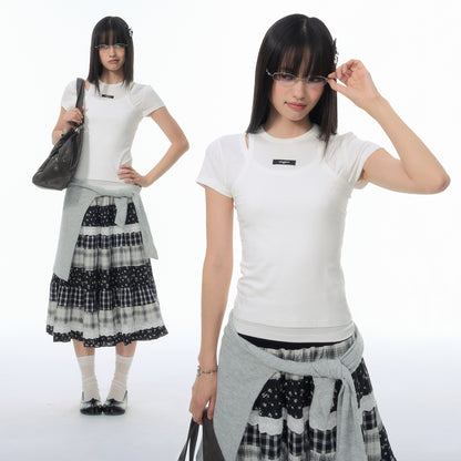 NewJNXS SS Stretch Knit Slim-Fit Tank & T-Shirt Set