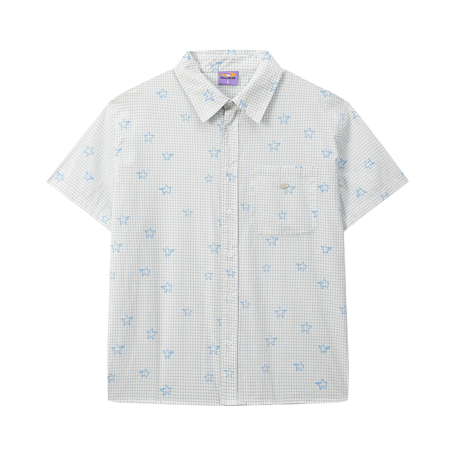 NewJNXS Graffiti Star Plaid Couple Tee