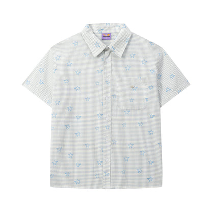 NewJNXS Graffiti Star Plaid Couple Tee