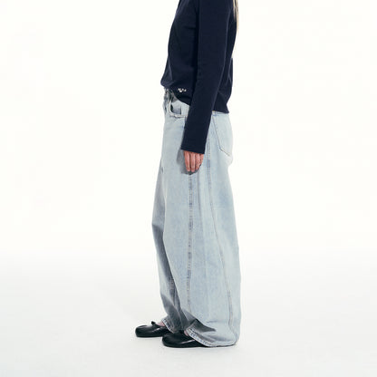NewJNXS Distressed Whiskered Jeans
