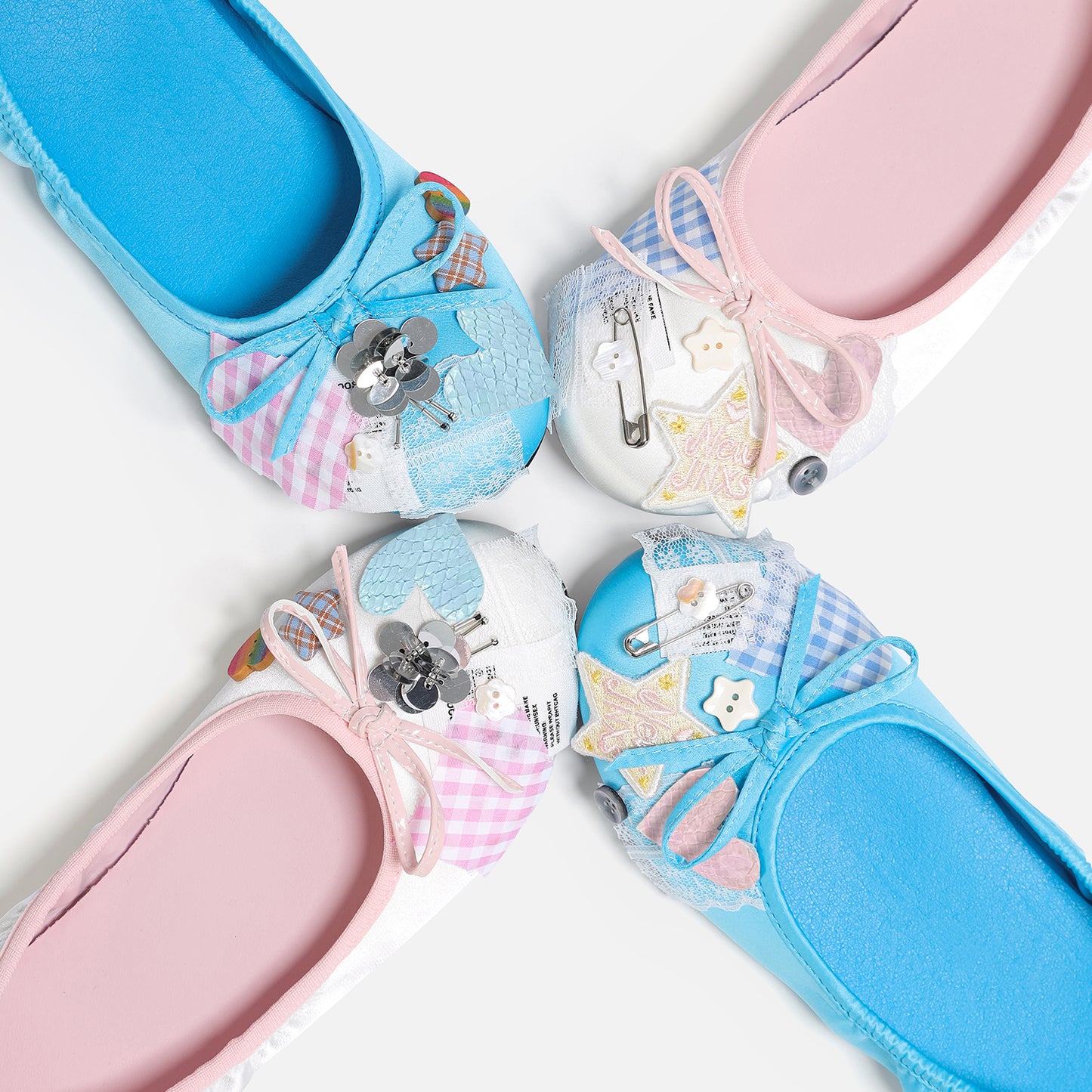 NewJNXS Star Bow Retro Ballet Flats