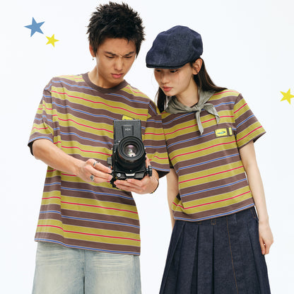 NewJNXS Oversized Striped Couple Tee