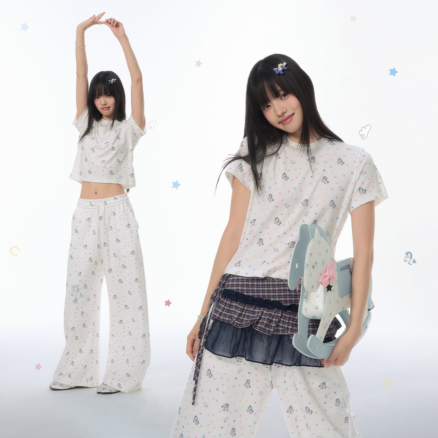 NewJNXS SS Pegasus Lyocell Cropped Tee