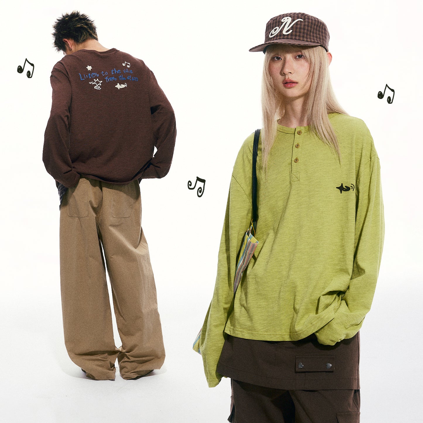 NewJNXS Starlight Trail Knit Henley Tee