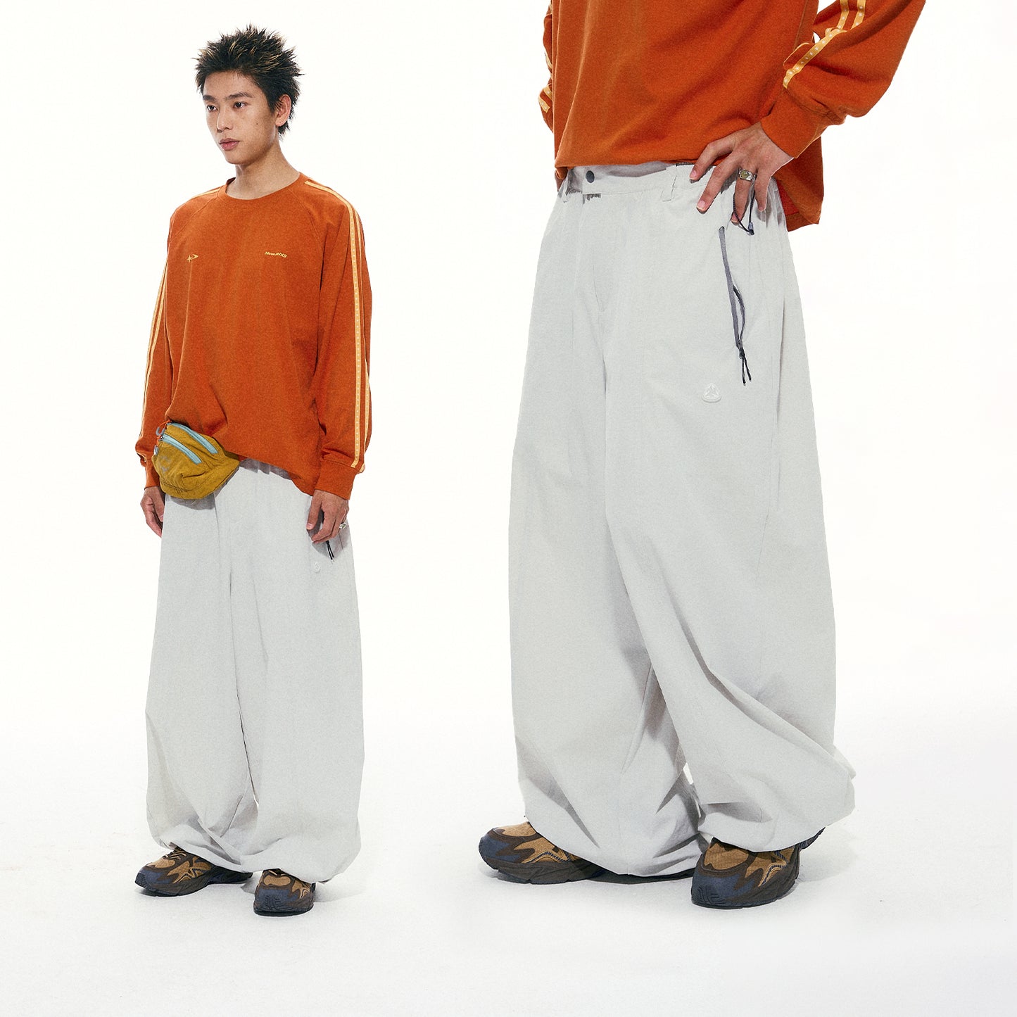 NewJNXS Water-Repellent Contrast Cargo Pants