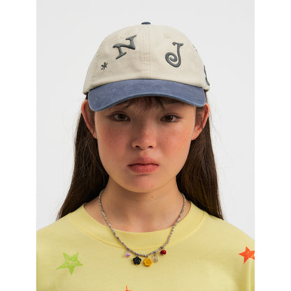 NewJNXS Color-Block Embroidered Baseball Cap