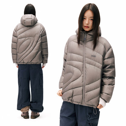 NewJNXS「Cold Isle Blue Series」 Ring Detail Puffer Jacket