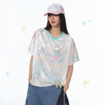 【NewJNXS × Kuku 2.0】NewJNXS Dream Pegasus Star Rhinestone Tee