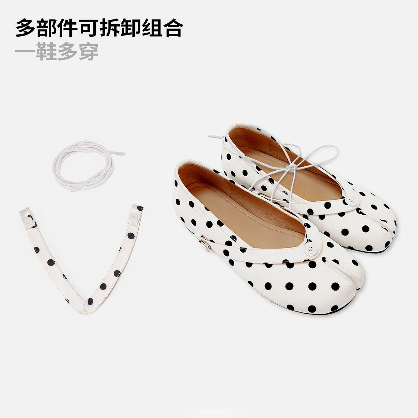 NewJNXS Split-Toe Platform Ballet Flats