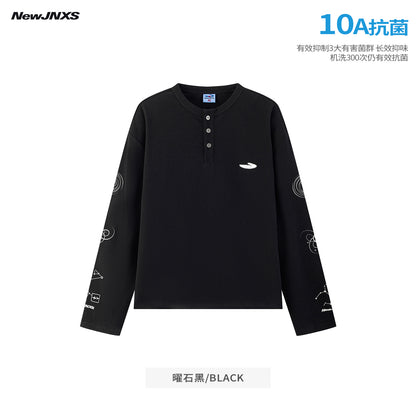 NewJNXS Waffle Knit Zodiac Long Sleeve Tee