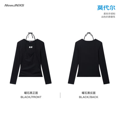 NewJNXS SS 2-in-1 Cami Long Sleeve T-Shirt