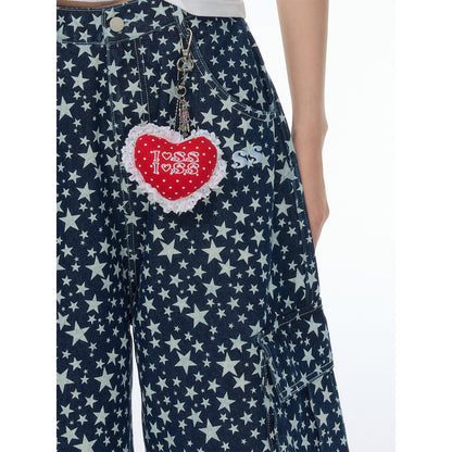 NewJNXS SS Double-Sided Heart Lace Charm