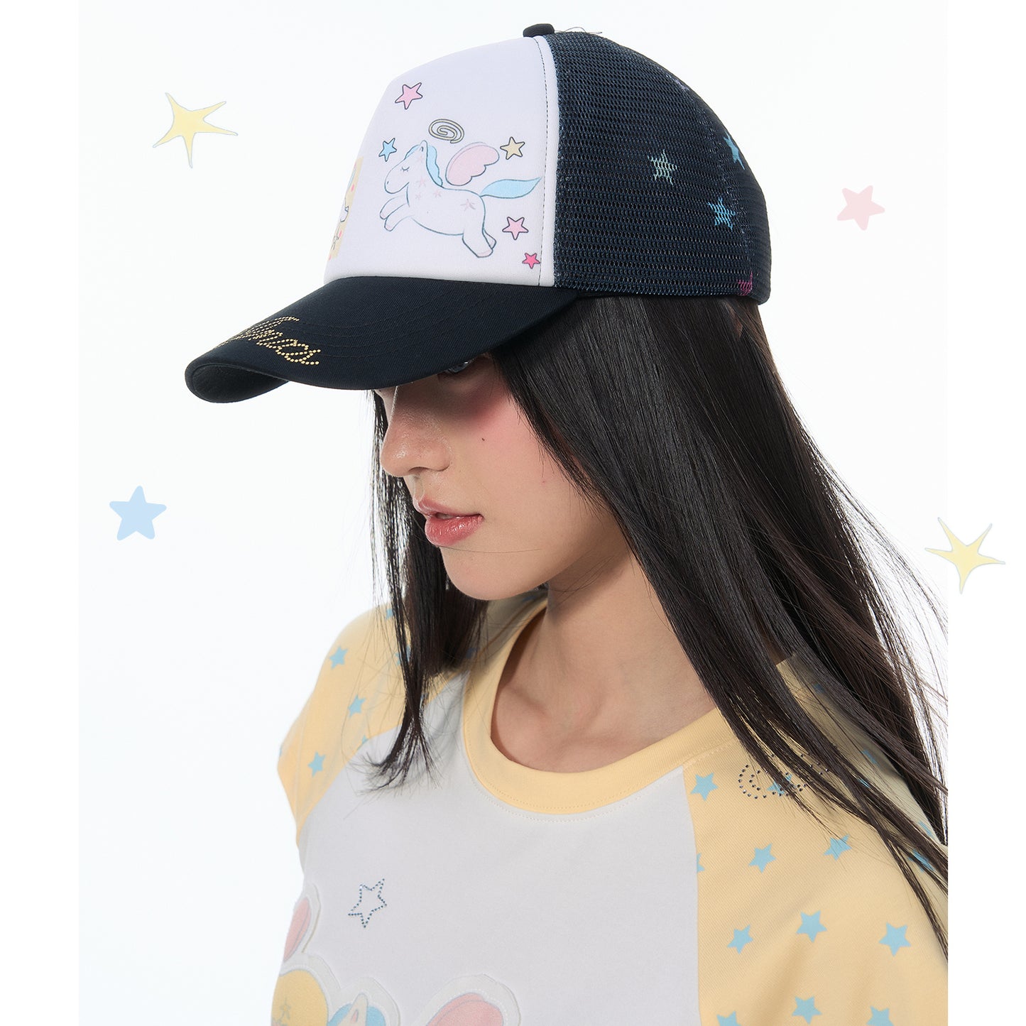 【NewJNXS × Kuku 2.0】 Unicorn Star Mesh Baseball Cap