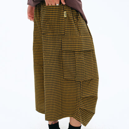 NewJNXS Oversized Pocket Plaid Pants