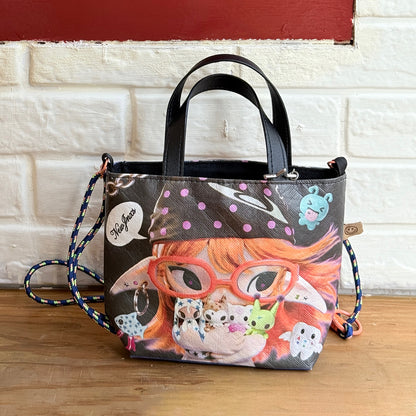 NewJNXS World Alien Girl Graphic Mini Crossbody Bag
