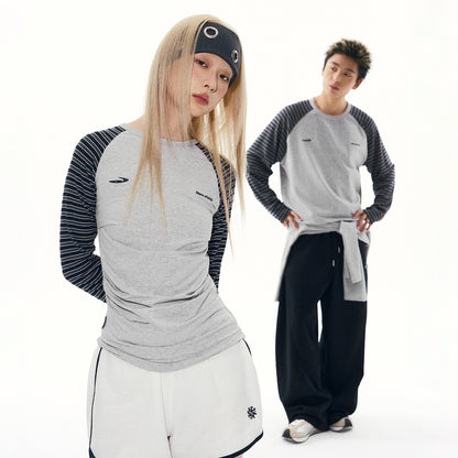 NewJNXS Contrast Stripe Long Sleeve Tee