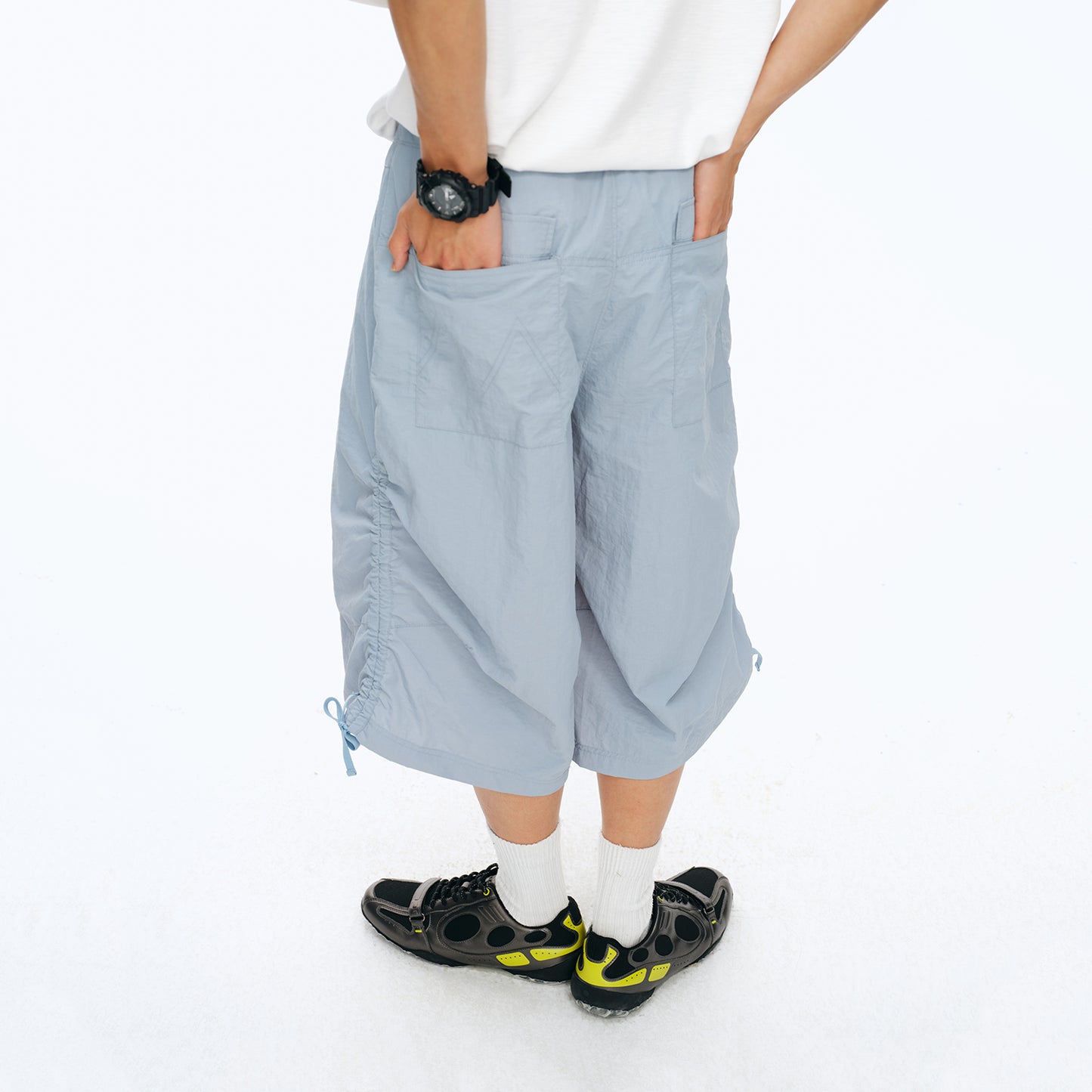 NewJNXS Wrinkle-Resistant Woven Wide-Leg Cropped Pants- Unisex