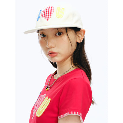NewJNXS Heart Patch Baseball Cap