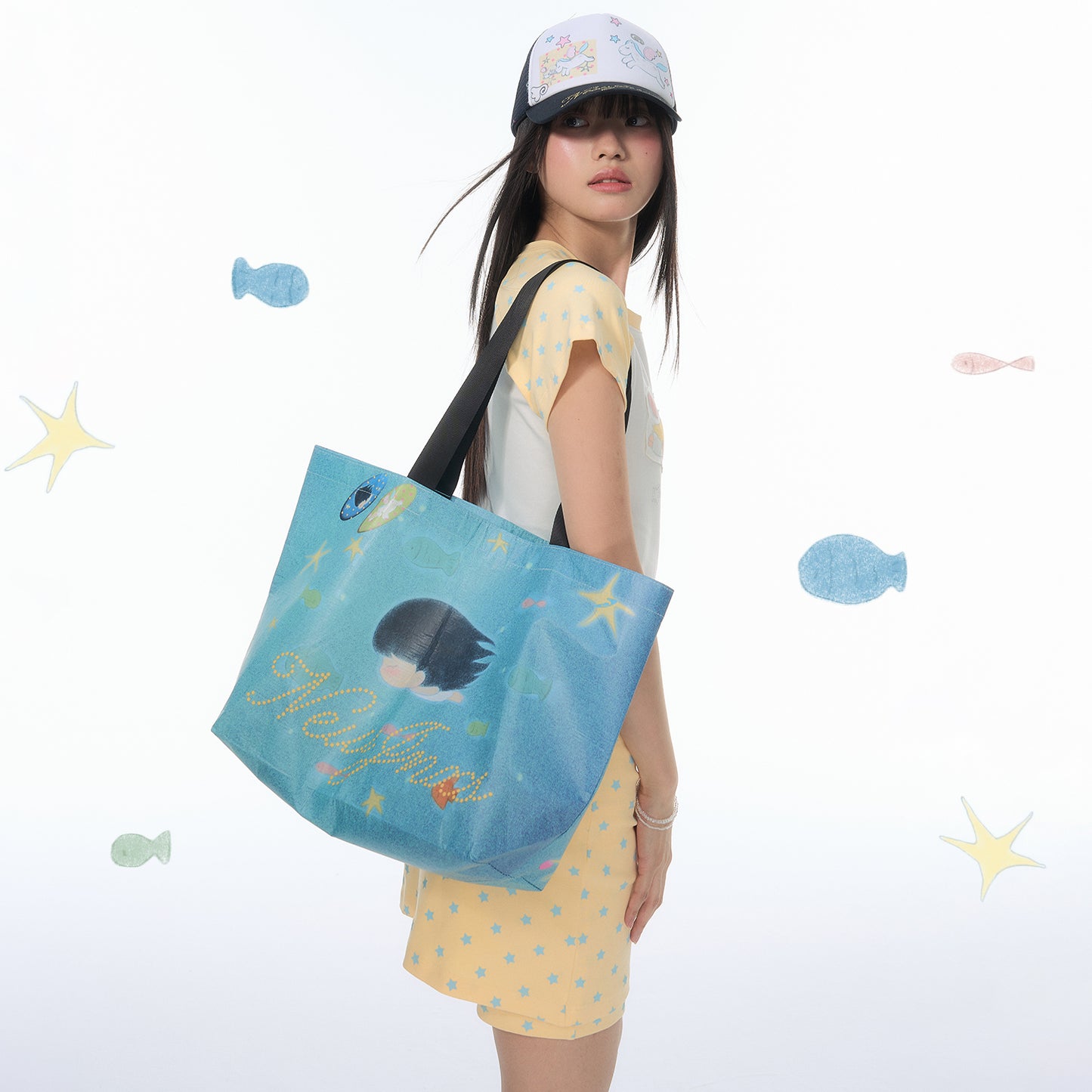 【NewJNXS × Kuku 2.0】Ocean Dream Double-Sided Print Tote Bag