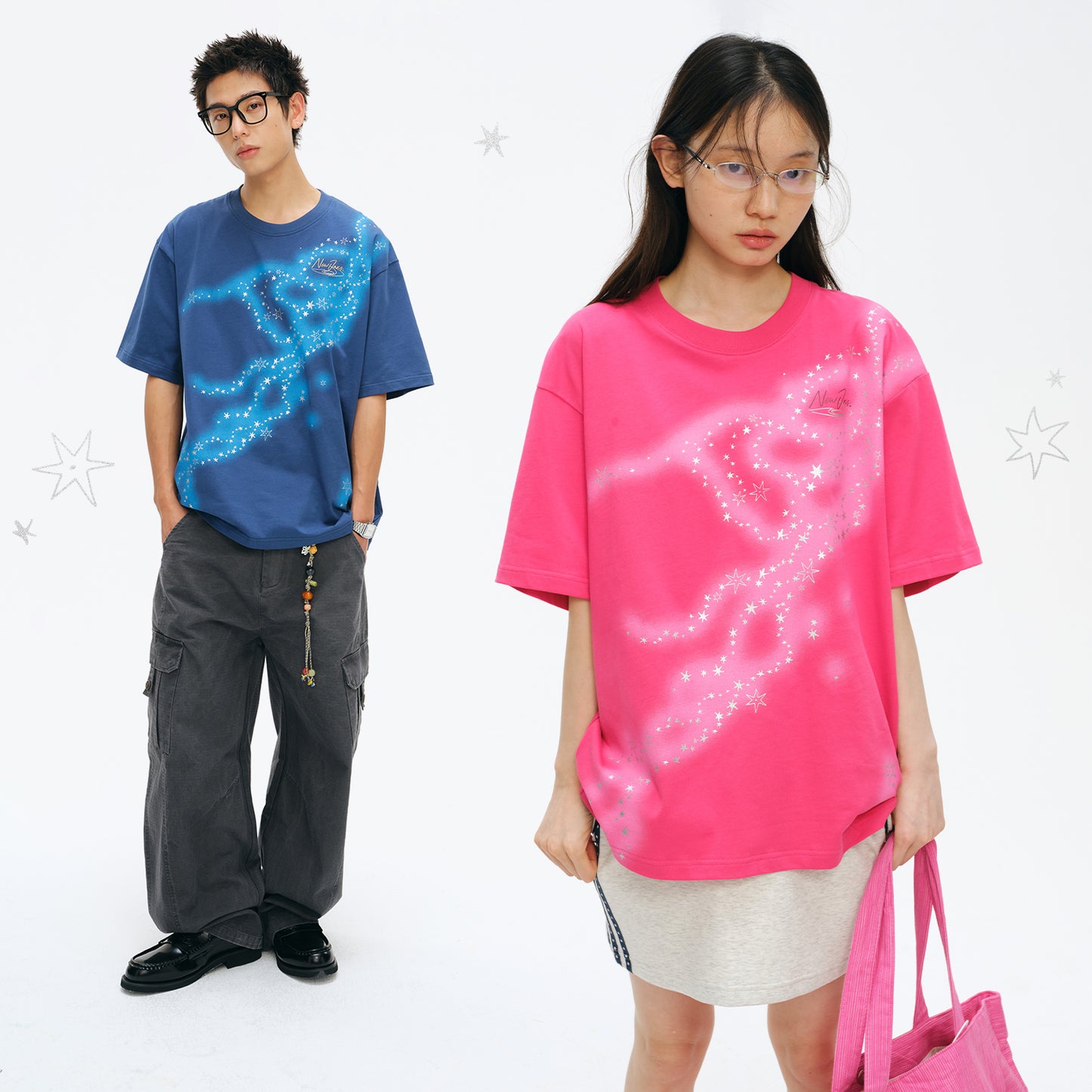 NewJNXS Counting Stars Oversized Tee
