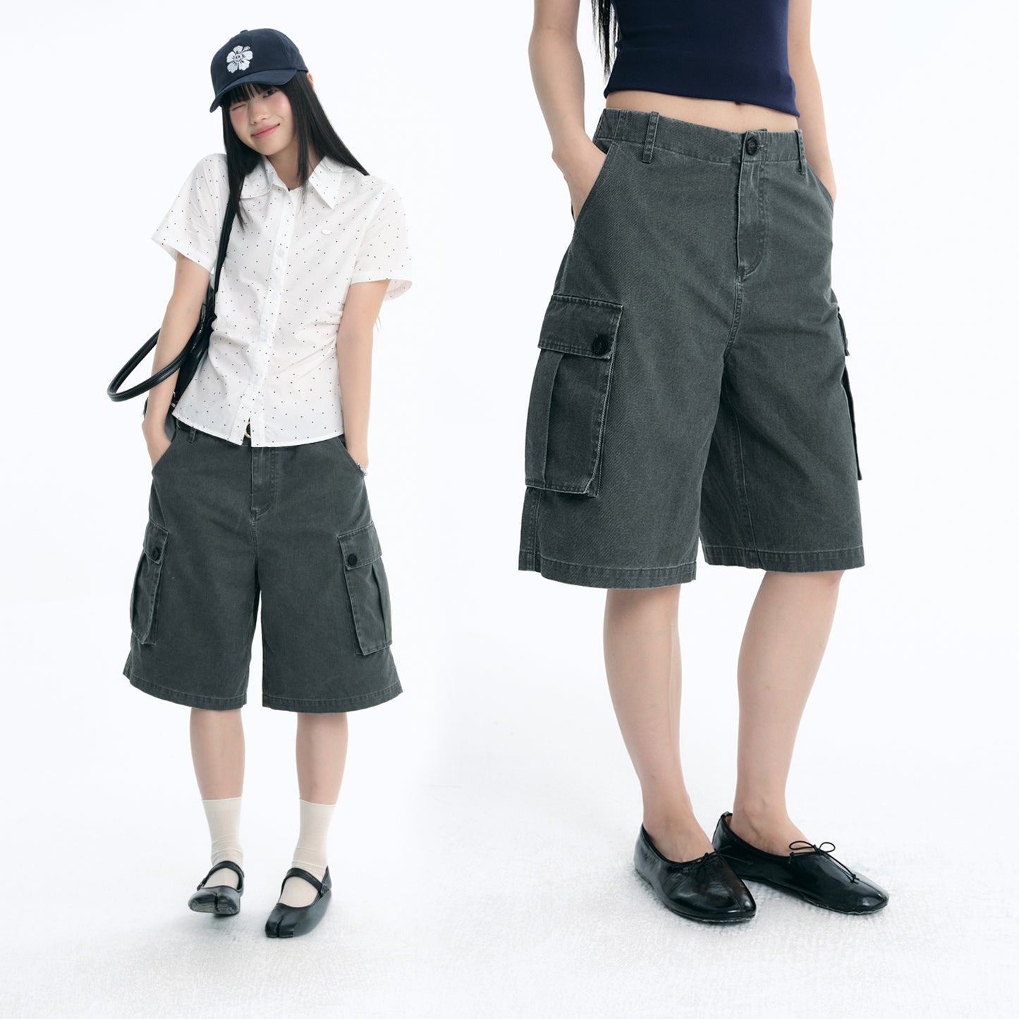 NewJNXS Cotton Utility Pocket Cargo Shorts