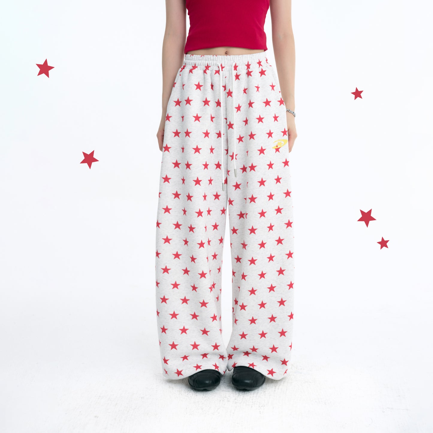 NewJNXS All-Over Star Print Casual Pants