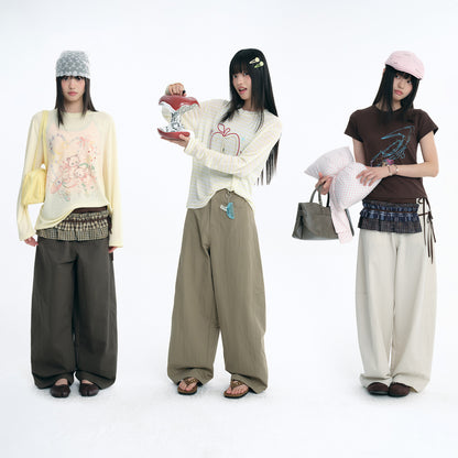 NewJNXS Vintage Twill Relaxed Barrel Pants